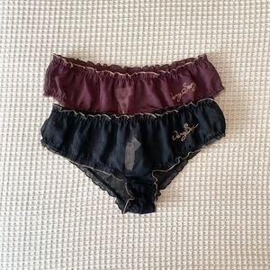 Victoria's Secret Burgundy and Black Panties